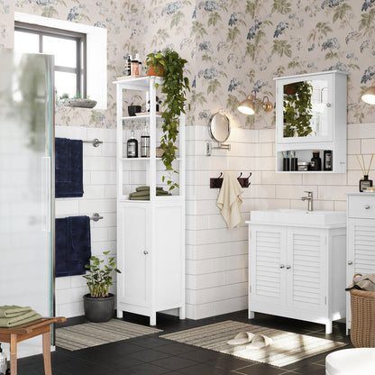 White Under Sink Storage Cabinet with Shelf - image 6