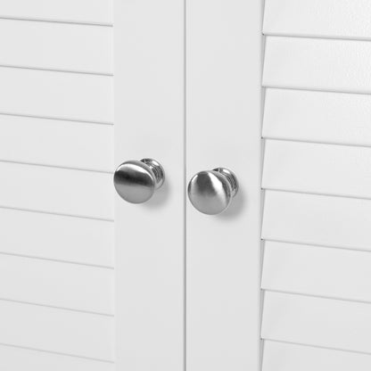 White Under Sink Storage Cabinet with Shelf - image 8