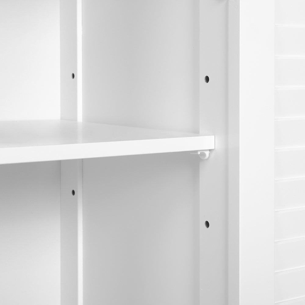 White Under Sink Storage Cabinet with Shelf - image 11
