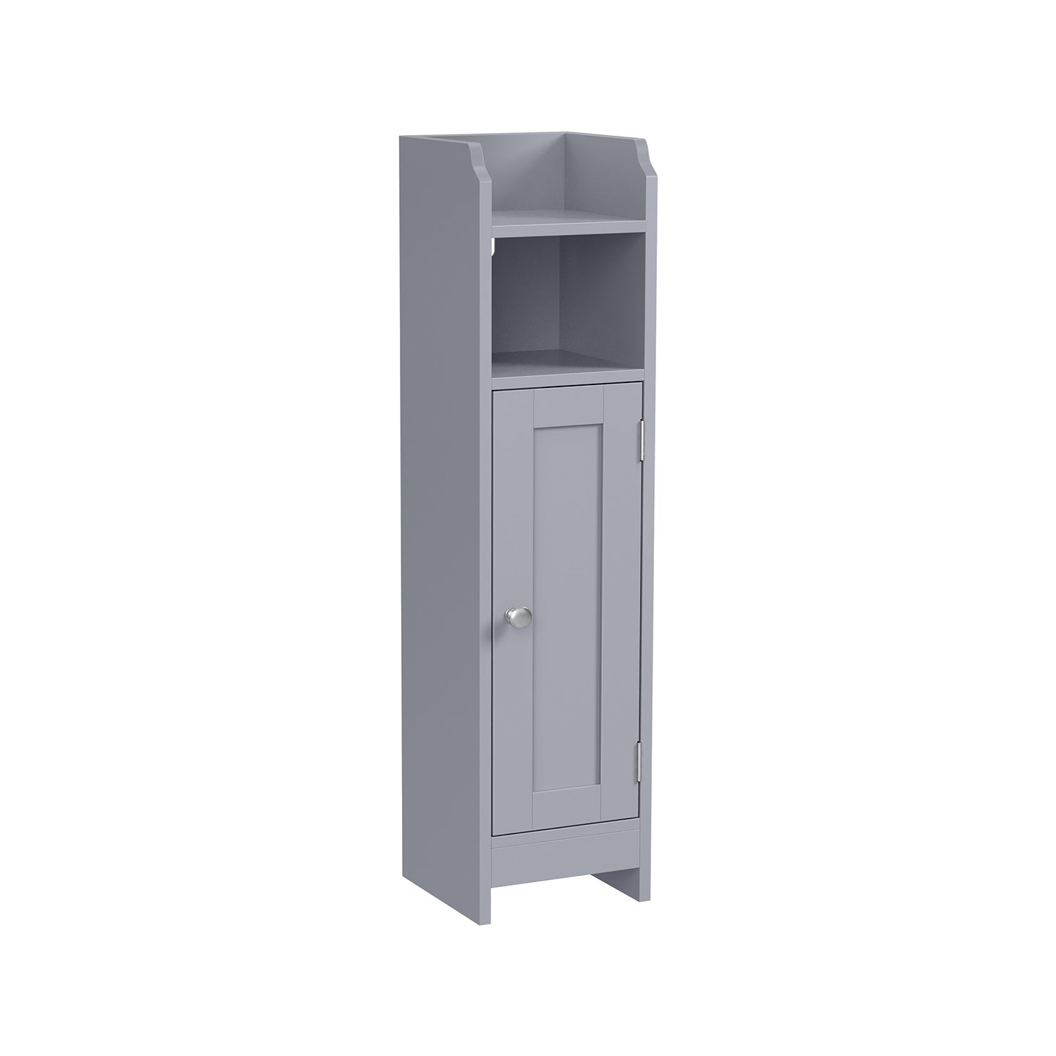 Small Bathroom Storage Corner Floor Cabinet with Door and Shelves