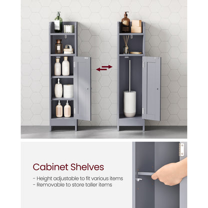 Badezimmerschrank schmal mit Tür