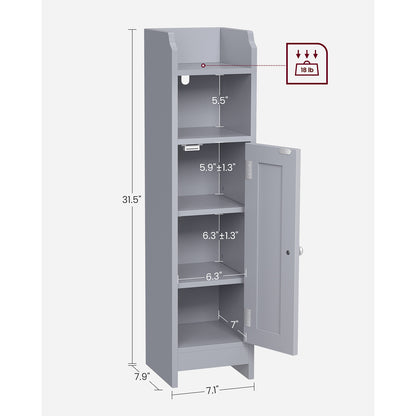 Badezimmerschrank schmal mit Tür