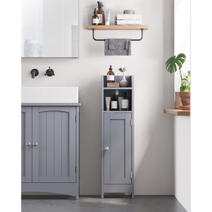 Badezimmerschrank schmal mit Tür