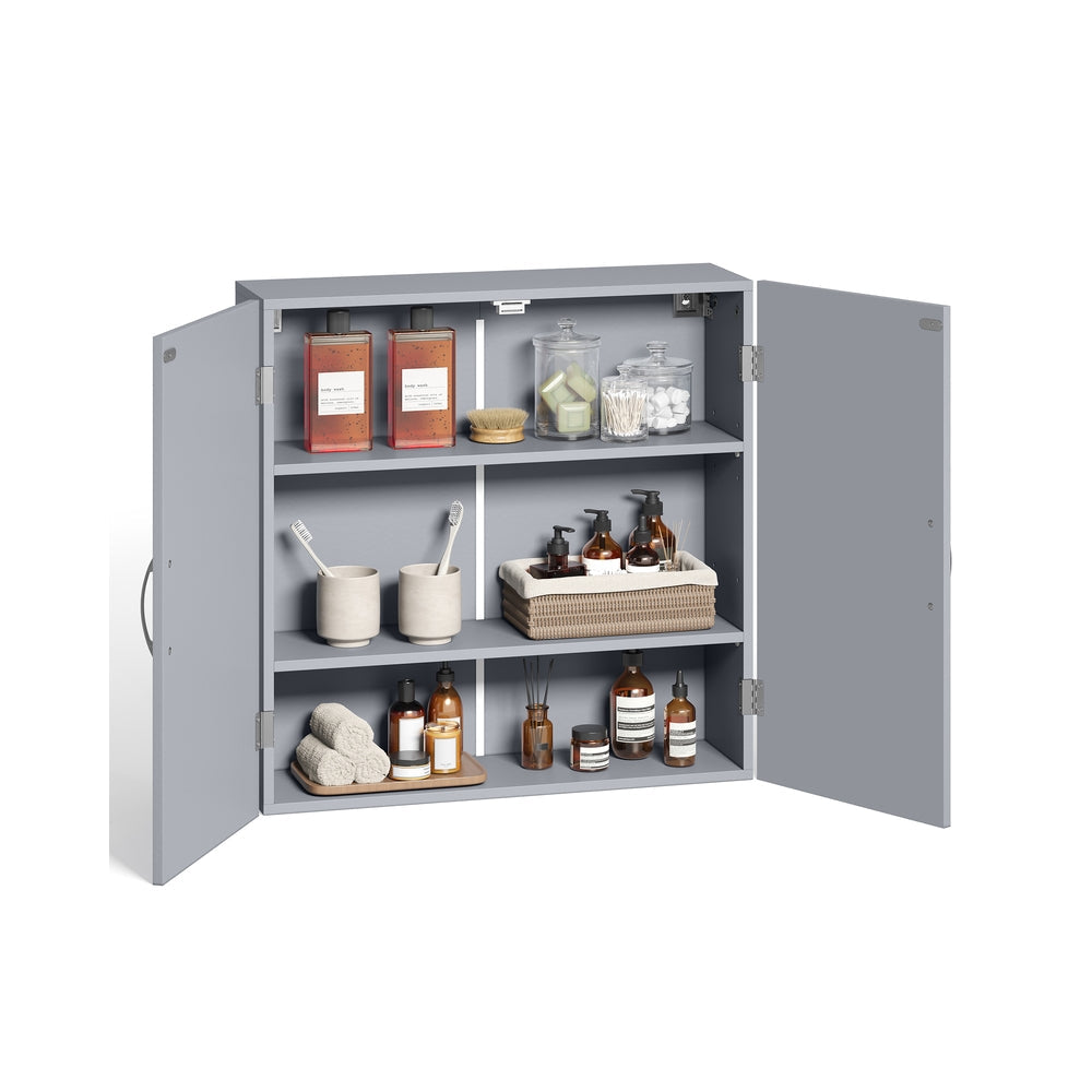Wall-Mounted Bathroom Cabinet with Shelves Dove Grey - image 1