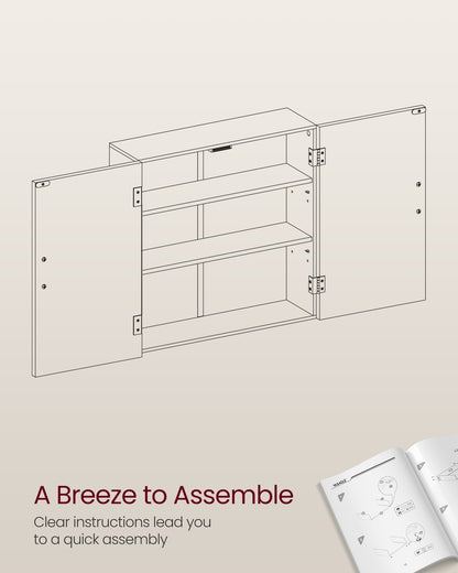 Wall-Mounted Bathroom Cabinet with Shelves Dove Grey - image 6