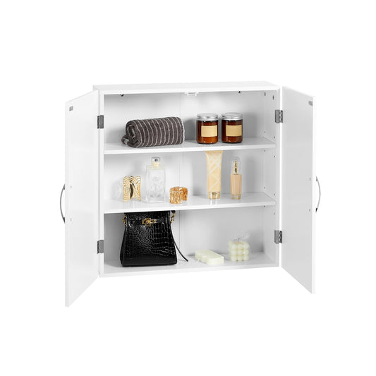 Wall Cabinet Storage Cabinet with Adjustable Shelves Cloud White - image 1