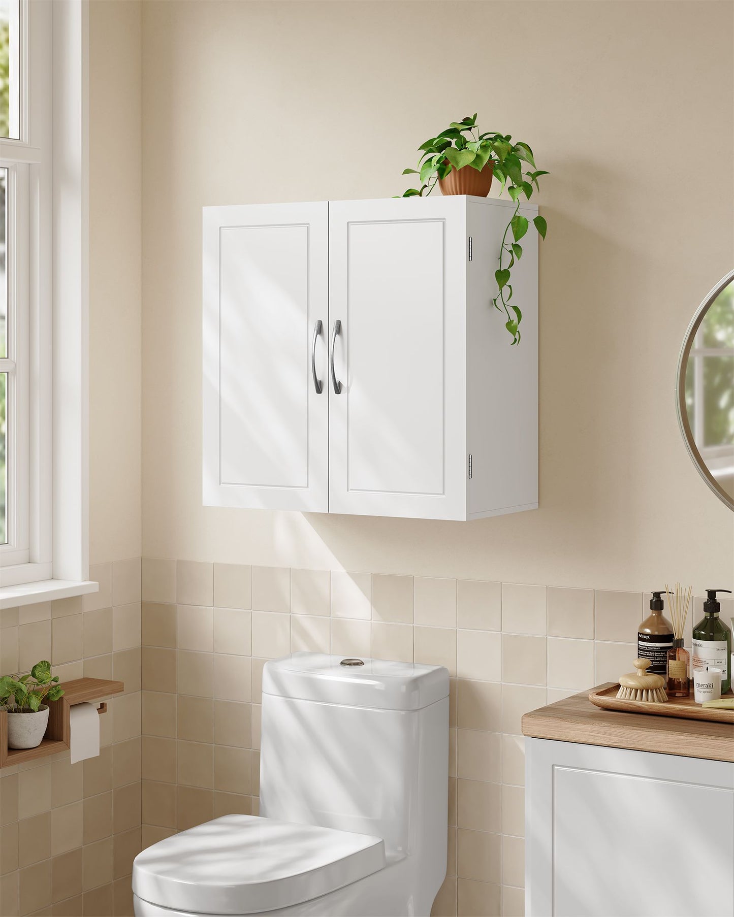 Wall-Mounted Bathroom Cabinet with Shelves Dove Grey - image 8