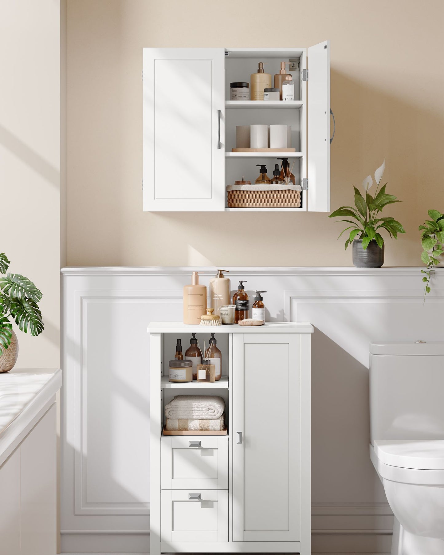 Wall-Mounted Bathroom Cabinet with Shelves Dove Grey - image 9