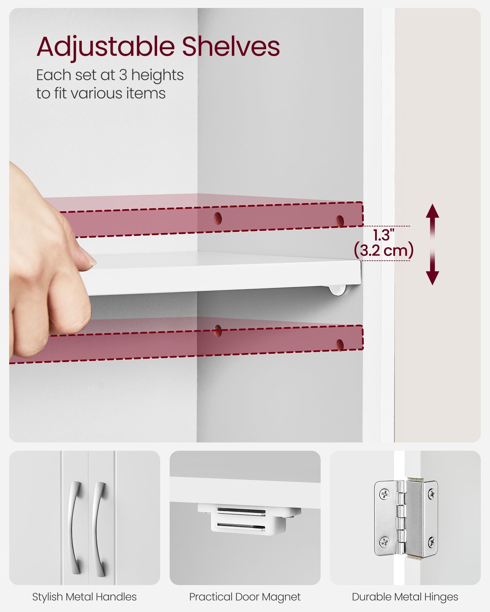 Wall-Mounted Bathroom Cabinet with Shelves Dove Grey - image 11
