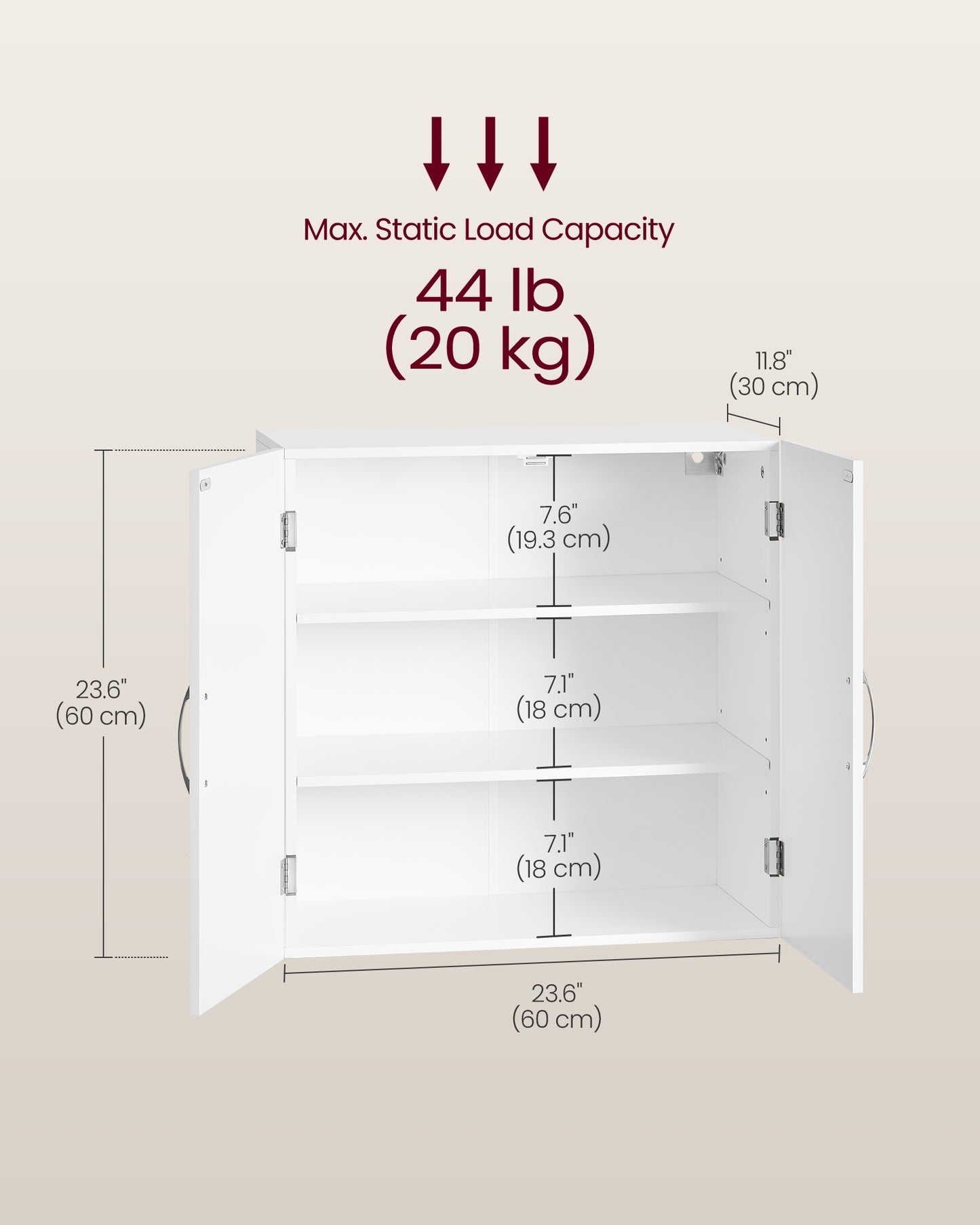 Wall-Mounted Bathroom Cabinet with Shelves Dove Grey - image 12