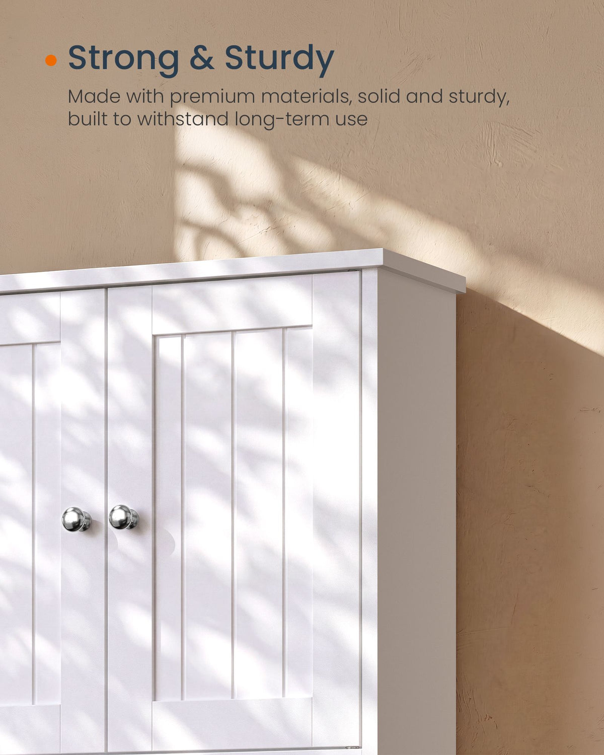 Tool-Free Assembly Bathroom Wall Cabinet, 2 Doors Modern basic Wall Mounted Storage, Adjustable Shelves - image 4