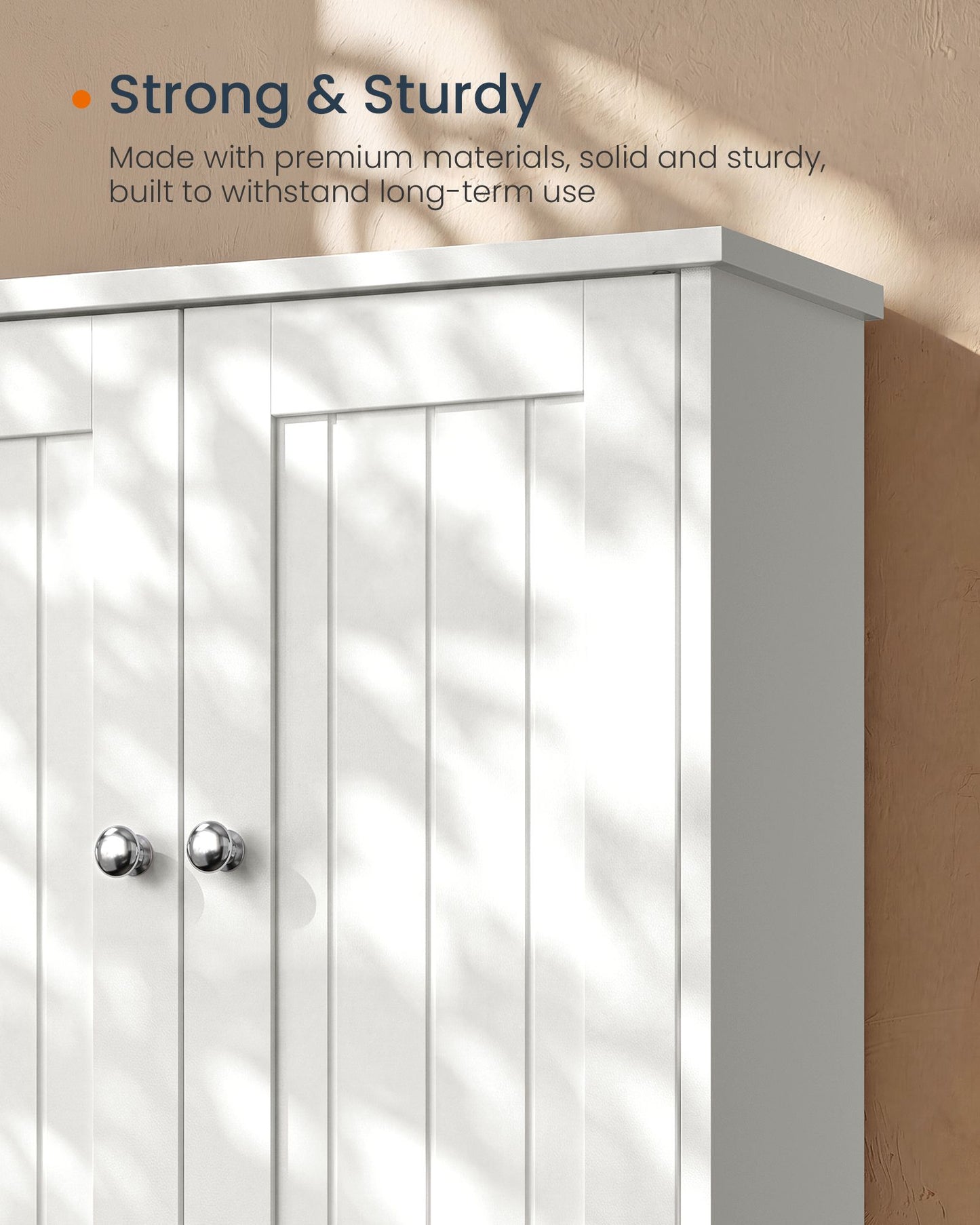 Tool-Free Assembly Bathroom Wall Cabinet, 2 Doors Farmhouse Wall Mounted Storage, Adjustable Shelves - image 8