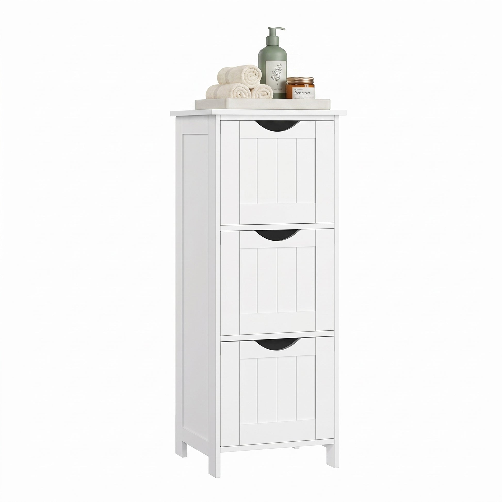 Freestanding Storage Cabinet for Bathroom, with Drawers, Modern Bathroom Storage Organiser Unit, Green - image 8