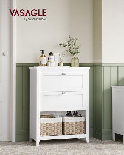 Freestanding Storage Unit, 2 Drawers with Adjustable Dividers, Bathroom Cabinet for Home - image 1