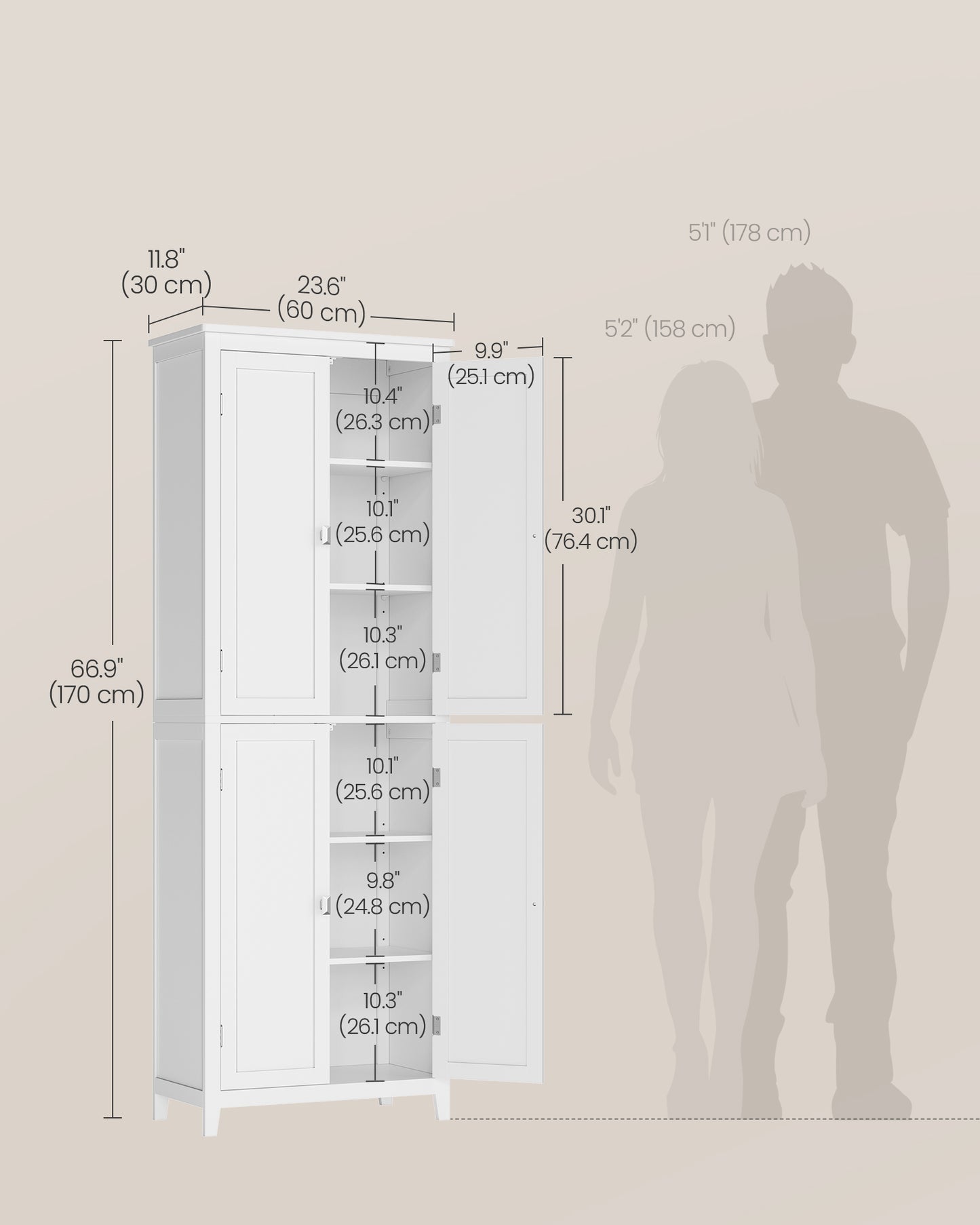 Bathroom Floor Storage Cabinet - image 5