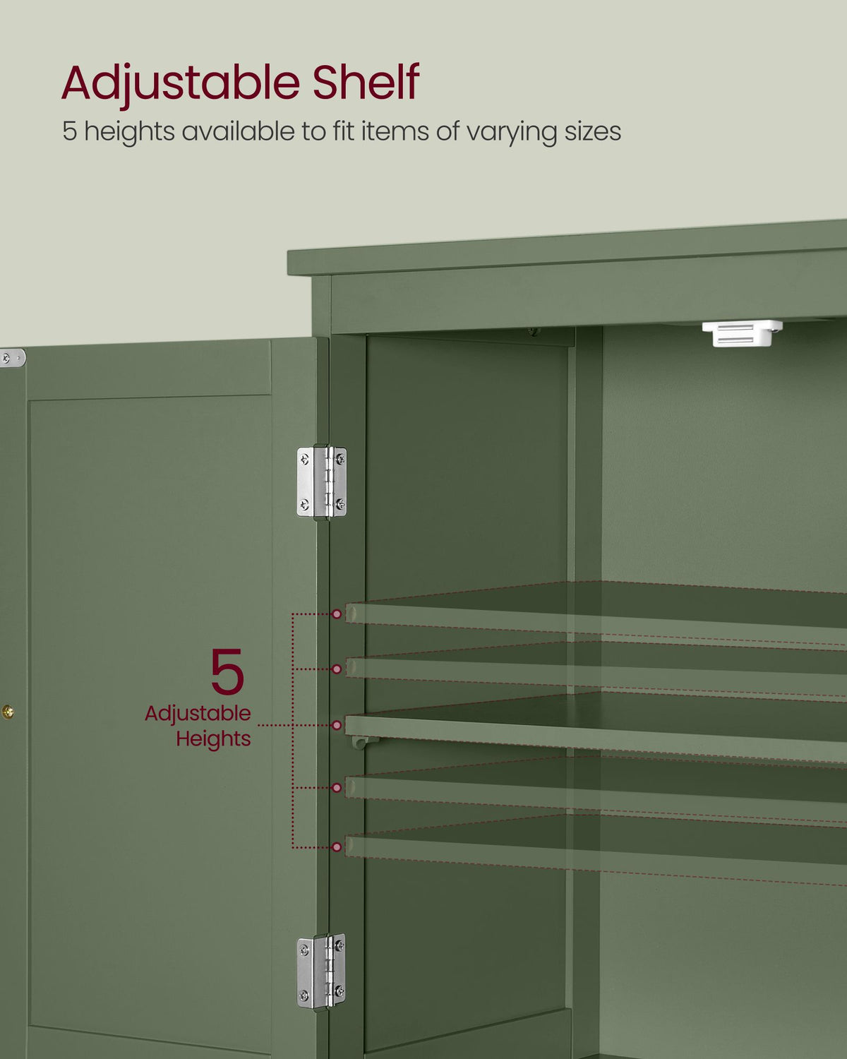 Bathroom Floor Storage Cabinet with 2 Drawers and 2 Doors - HWLEXTRA 