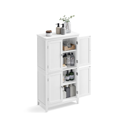 Bathroom Floor Storage Cabinet with 4 Doors