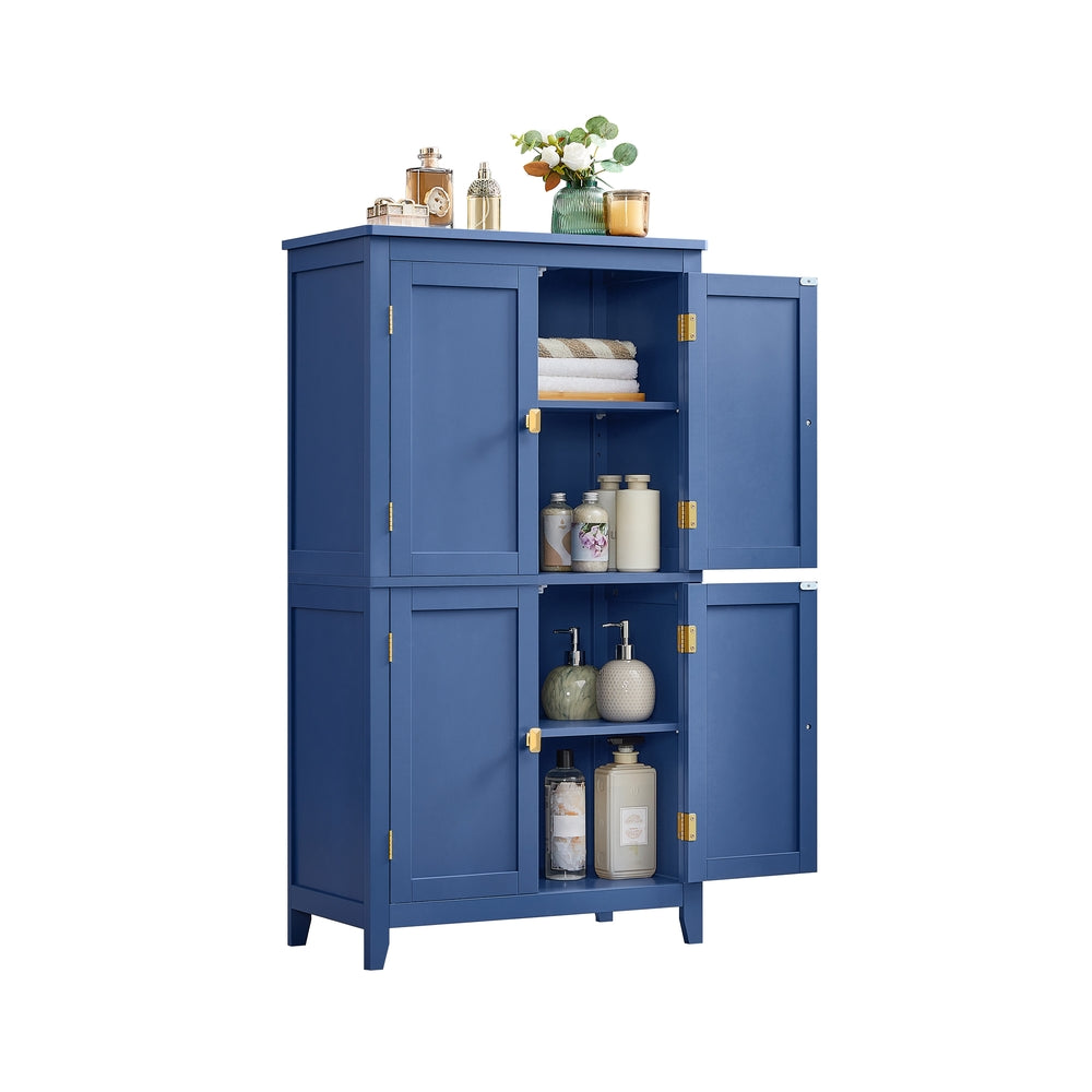 Bathroom Floor Storage Cabinet with 4 Doors