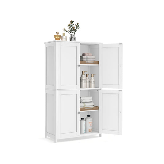 Floor Storage Cabinet with Adjustable Shelves and Doors