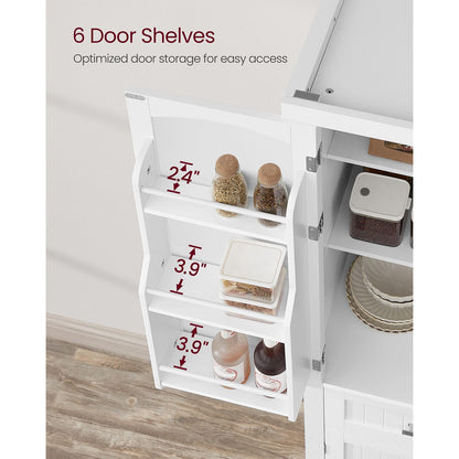 71.7-Inch High Freestanding Tall Cupboard Storage Cabinet