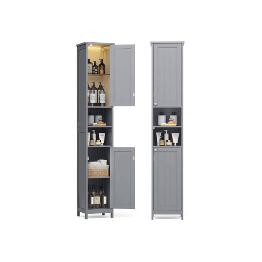 Tall Bathroom Cabinet with Lights - HWLEXTRA 