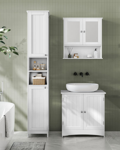 Tall Bathroom Cabinet with Lights - HWLEXTRA 