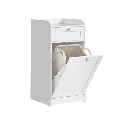 Bathroom Storage Unit with 1 Drawer and 1 Laundry Hamper - image 1