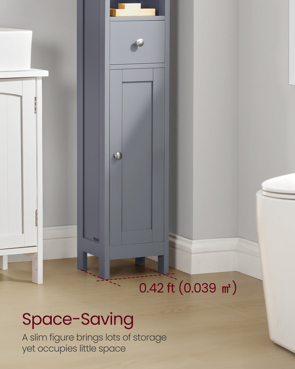 Tall Bathroom Cabinet with Lights - image 15