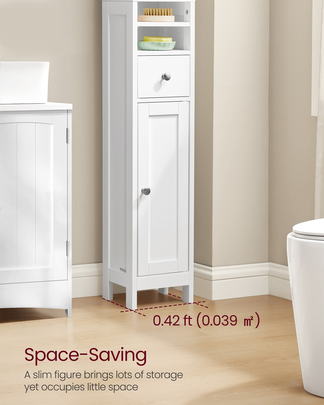 Tall Bathroom Cabinet with Lights - image 22