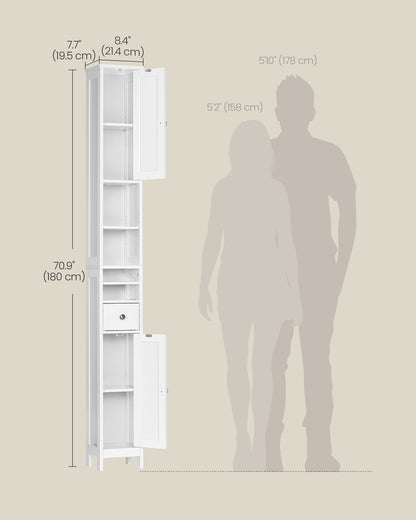 Tall Bathroom Cabinet with Lights - image 25