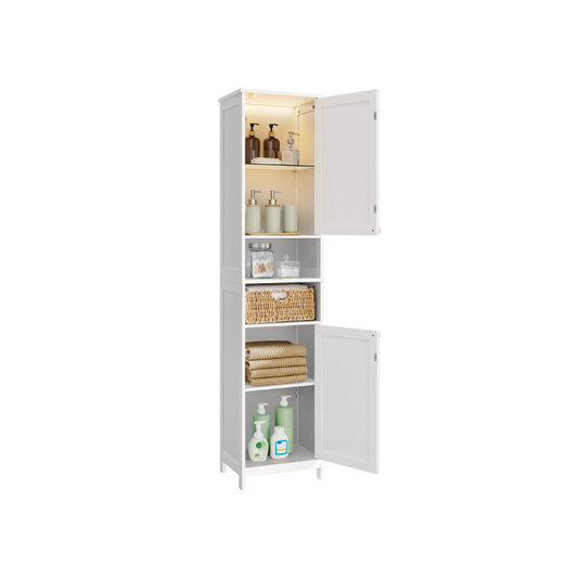 Tall Bathroom Cabinet with Lights - HWLEXTRA 