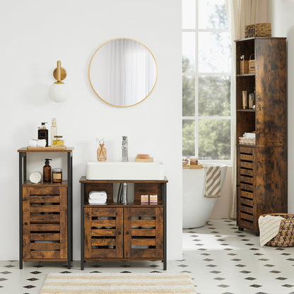 Industrial Brown Under Sink Cabinet for Bathroom - image 2