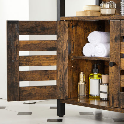 Industrial Brown Under Sink Cabinet for Bathroom - image 5