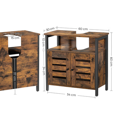 Industrial Brown Under Sink Cabinet for Bathroom - image 7