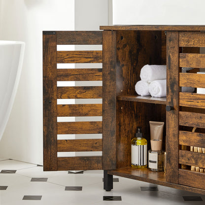 Industrial Brown Under Sink Cabinet with Adjustable Shelf - image 5