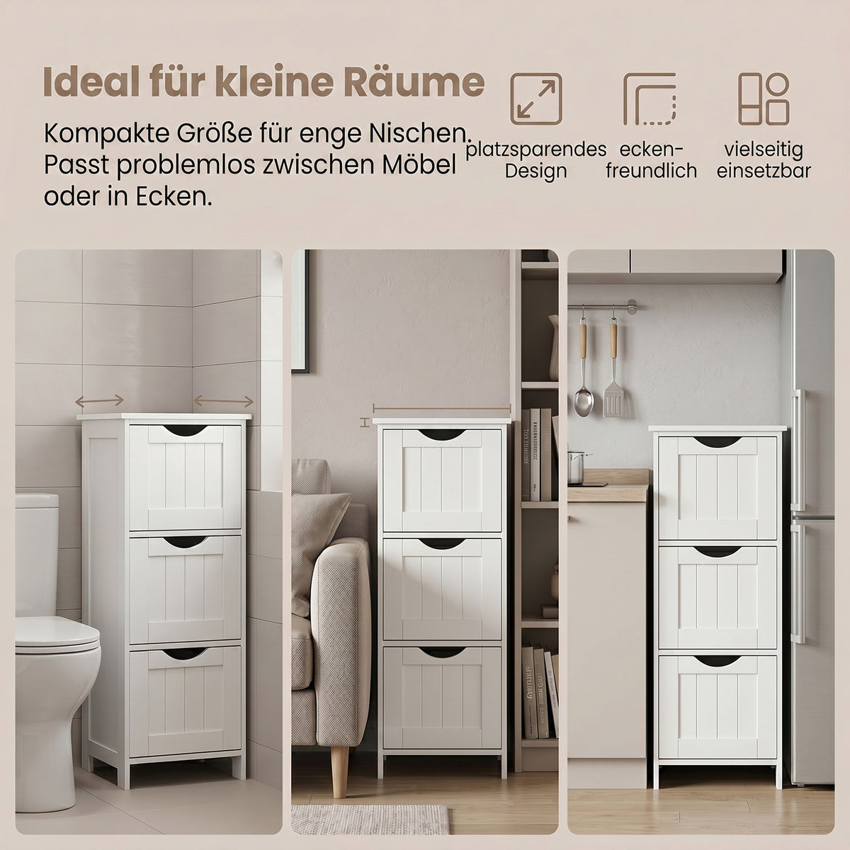 Toilet Paper Holder with Storage Cabinet, Small Bathroom Storage Unit