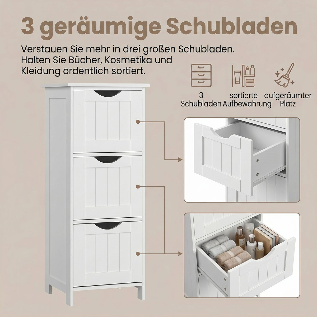 Toilet Paper Holder with Storage Cabinet, Small Bathroom Storage Unit