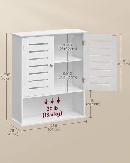 Bathroom Wall Cabinet with Adjustable Shelf