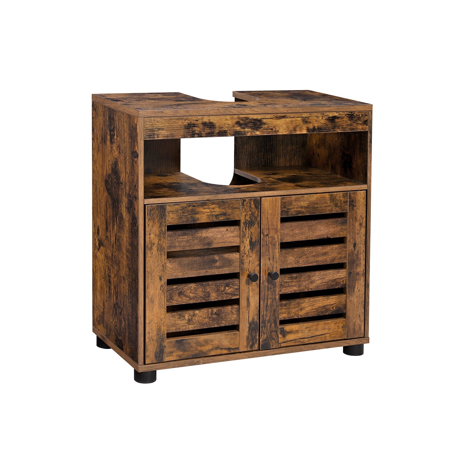 Under Sink Cabinet Rustic Brown without Pedestals - image 1