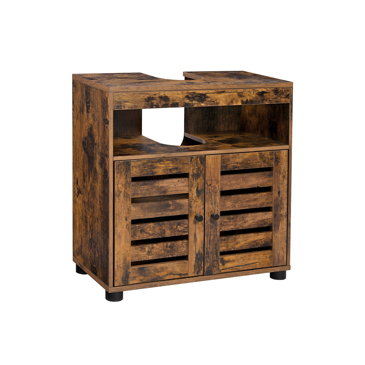 Under Sink Cabinet Rustic Brown without Pedestals - image 1