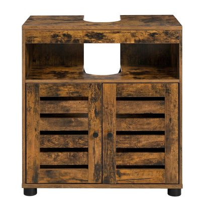 Under Sink Bathroom Storage Cabinet, 2-Door Bathroom Vanity Unit with Adjustable Shelf, Space-Saving - image 1