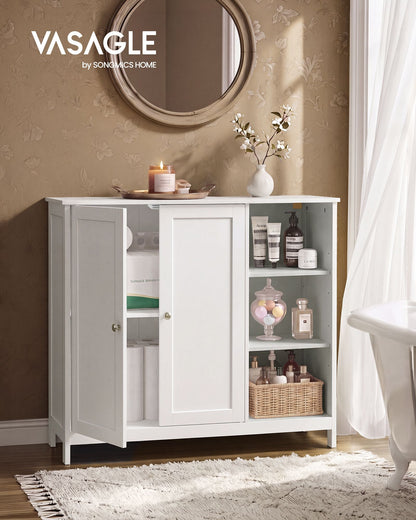 Bathroom Storage Cabinet, 2 Doors and Adjustable Shelves, 35.4" W Bathroom Floor Cabinet, Living Room - image 6