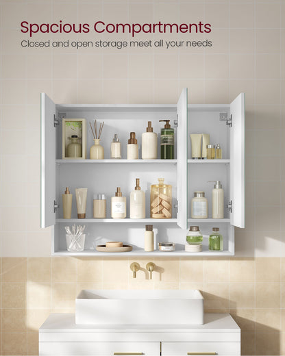 35.4" Wide Bathroom Mirror with Storage