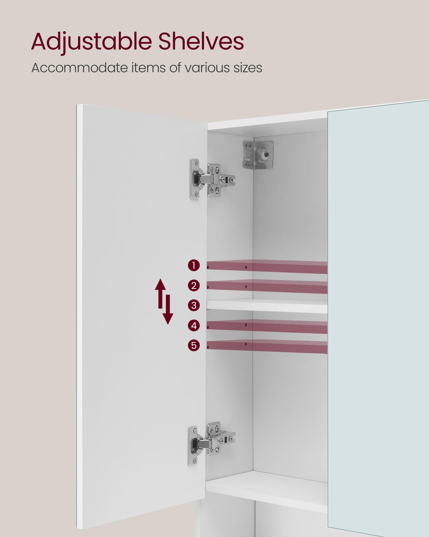 35.4" Wide Bathroom Mirror with Storage
