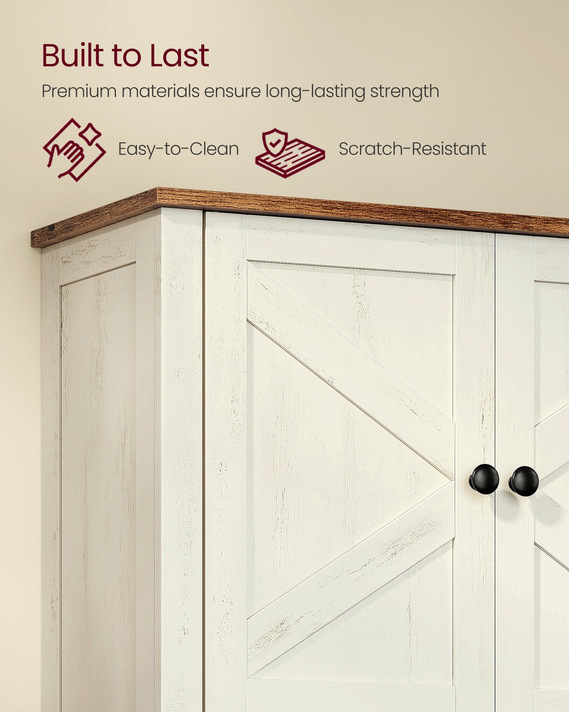 LIRY Collection - Bathroom Wall Cabinet, Farmhouse Wall-Mounted Medicine Storage Cabinet with 2 Barn Doors