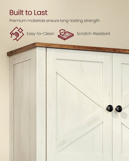 LIRY Collection - Bathroom Wall Cabinet, Farmhouse Wall-Mounted Medicine Storage Cabinet with 2 Barn Doors