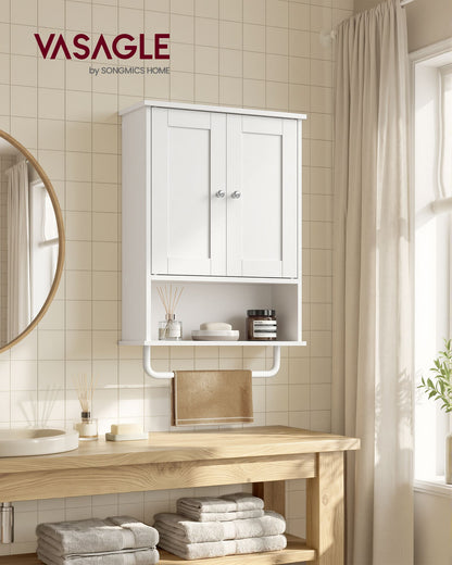 Hanging Bathroom Cabinet with Towel Rod - image 1
