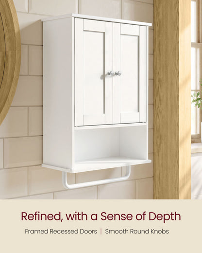 Hanging Bathroom Cabinet with Towel Rod - image 3