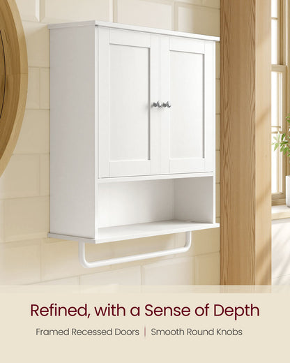 Hanging Bathroom Cabinet with Towel Rod - image 4