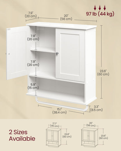 Hanging Bathroom Cabinet with Towel Rod - image 5
